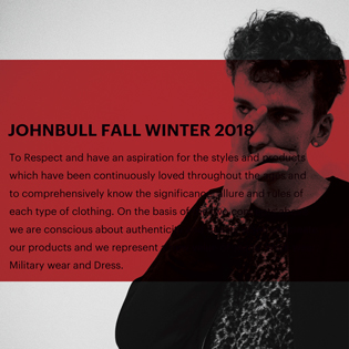 Johnbull FALL WINTER 2018 for MEN