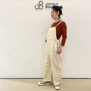 WQ101●JOHNBULL: エプロンサスペンダーマリンパンツ ●S● Johnbull（ジョンブル）の「Johnbull / ジョンブル エプロン