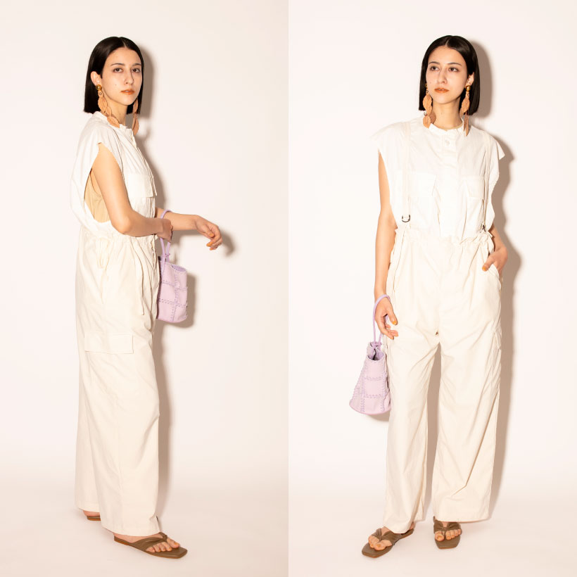 STYLE SAMPLE 新作サロペットandサスペンダーパンツの着こなし