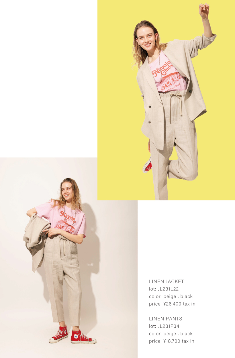 お歳暮 人気 Johnbull – PANTS AND JACKET LINEN Private の labo トップス