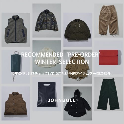 RECOMMENDED ‘PRE-ORDER’ WINTER SELECTION