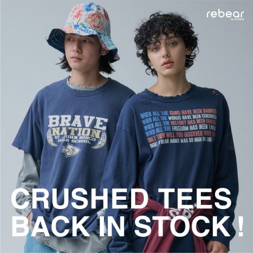 “CRUSHED TEES BACK IN STOCK !”